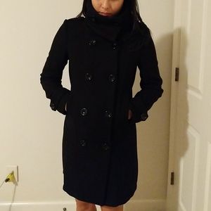 Black long peacoat